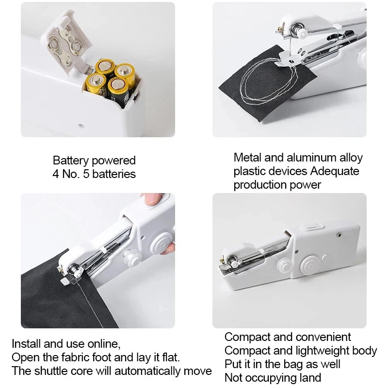 Electric Sewing Machine Mini Handheld Automatic Sewing Machine DIY Manual Tailoring Tool