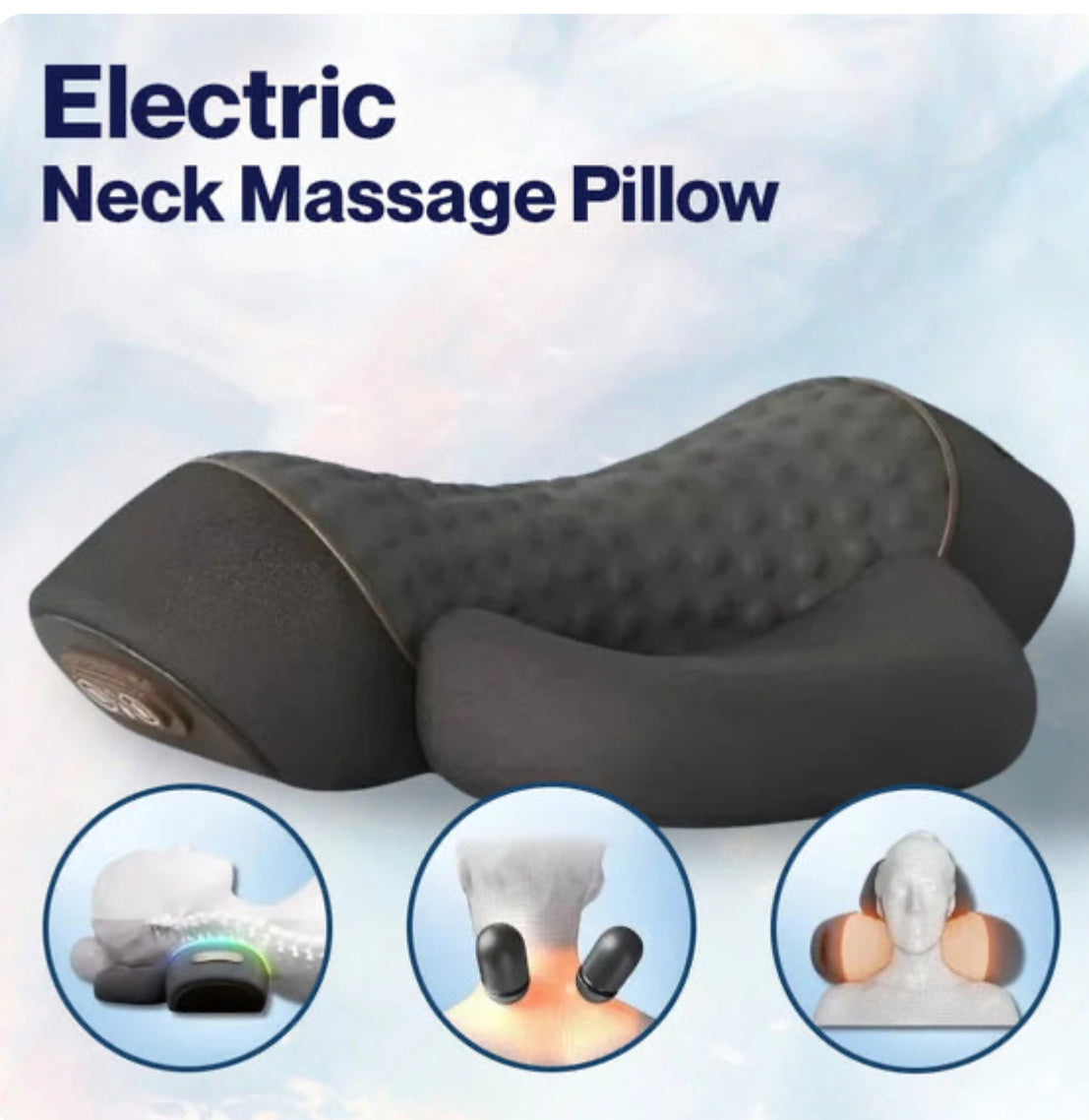 Electric Heated Neck Massager Pillow
