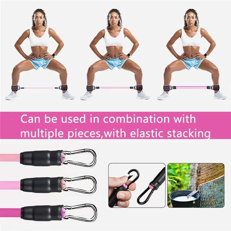 Elastic  Band Set Ankle Straps Workout Exercise Fitness Equipment