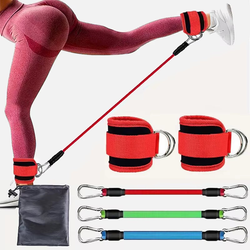 Elastic  Band Set Ankle Straps Workout Exercise Fitness Equipment 