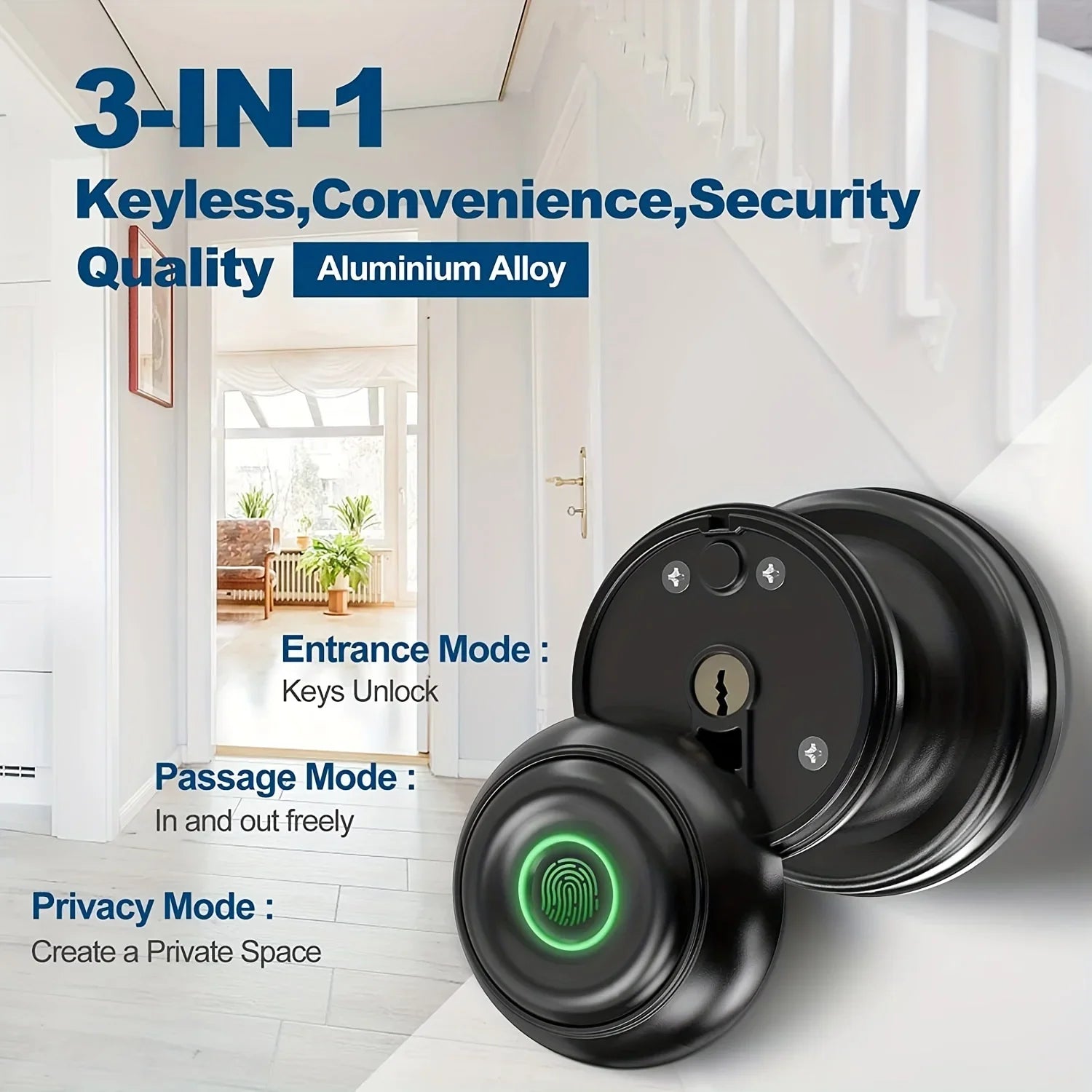 Smart Door Knob, Fingerprint Door Lock