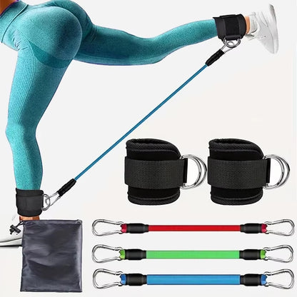 Elastic  Band Set Ankle Straps Workout Exercise Fitness Equipment 