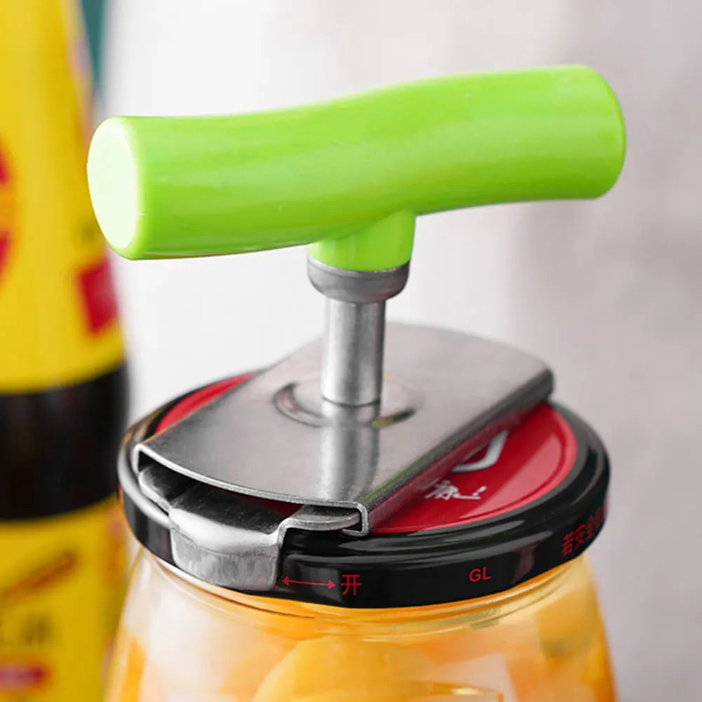 Stainless Steel Can Opener Labor-Saving Unscrew Lid Multifunctional Opener Home Adjustable Rotating Bottle Opener Kitchen Tools