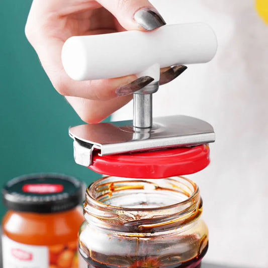 Stainless Steel Can Opener Labor-Saving Unscrew Lid Multifunctional Opener Home Adjustable Rotating Bottle Opener Kitchen Tools