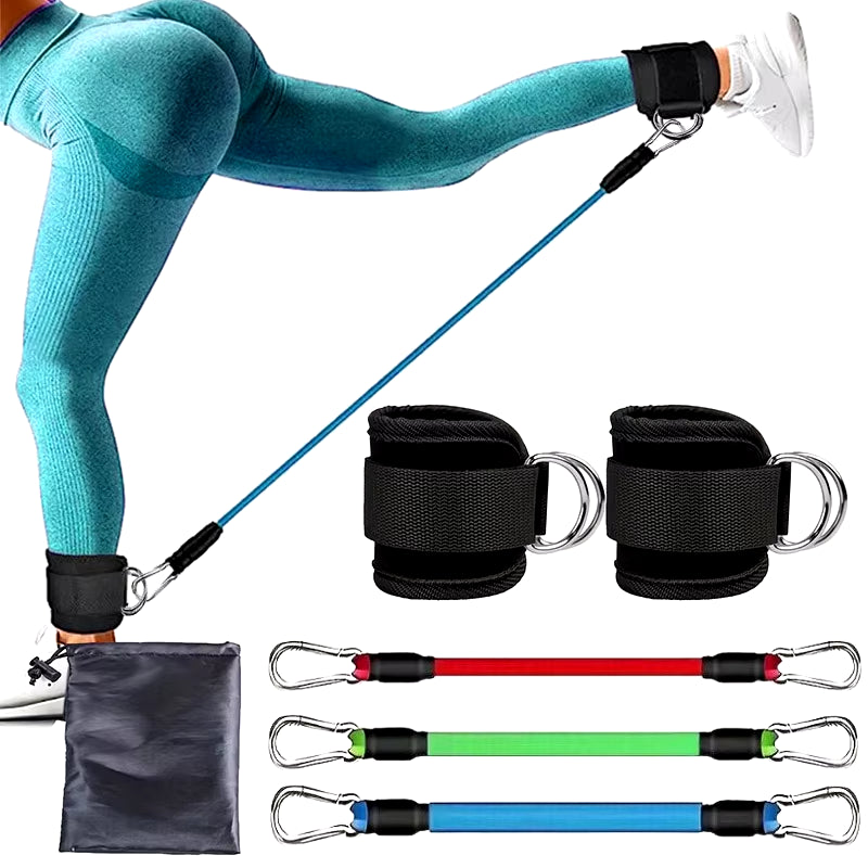 Elastic  Band Set Ankle Straps Workout Exercise Fitness Equipment 