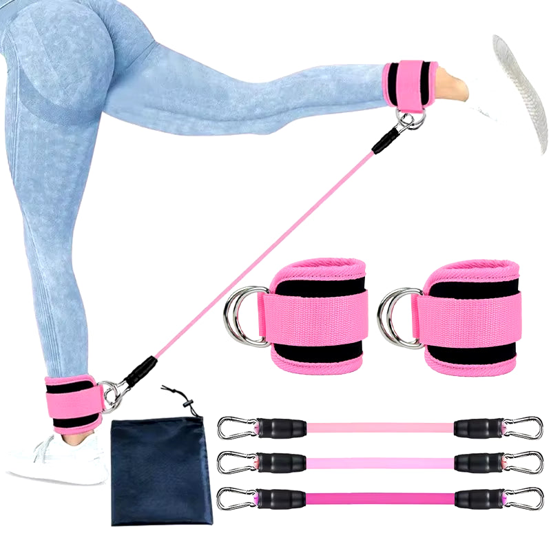 Elastic  Band Set Ankle Straps Workout Exercise Fitness Equipment 