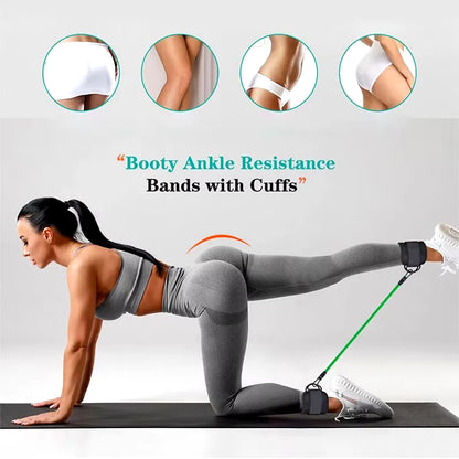 Elastic  Band Set Ankle Straps Workout Exercise Fitness Equipment 